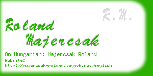 roland majercsak business card